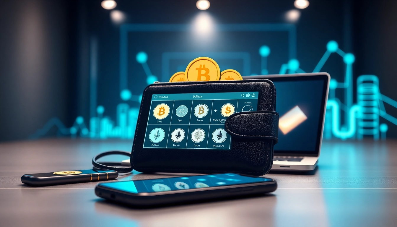 Explore the features of the guarda wallet showcasing its digital interface and cryptocurrency icons.