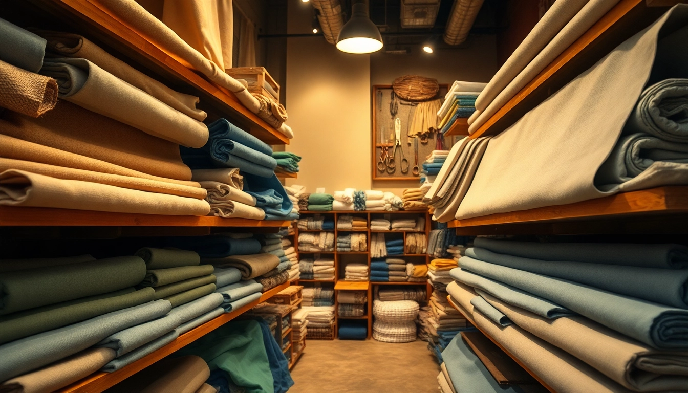 Verken verschillende canvasstoffen in een sfeervolle textielwinkel vol kleur.