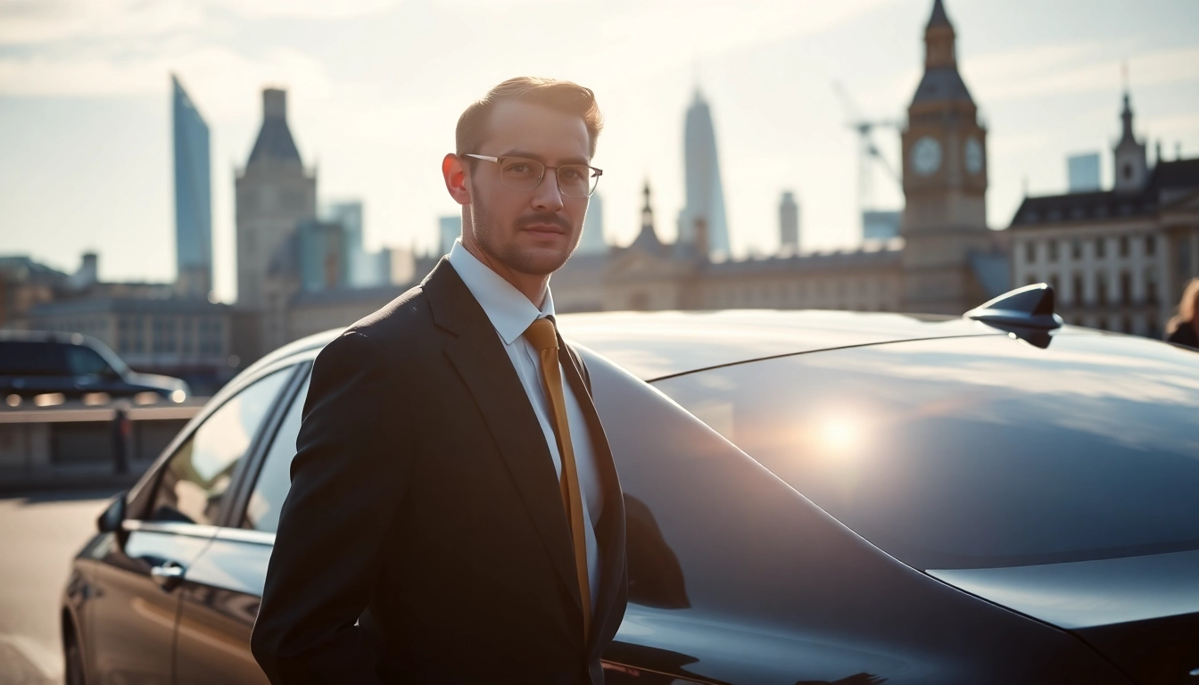 Experience luxury with london chauffeur service featuring an elegant vehicle and professional chauffeur.