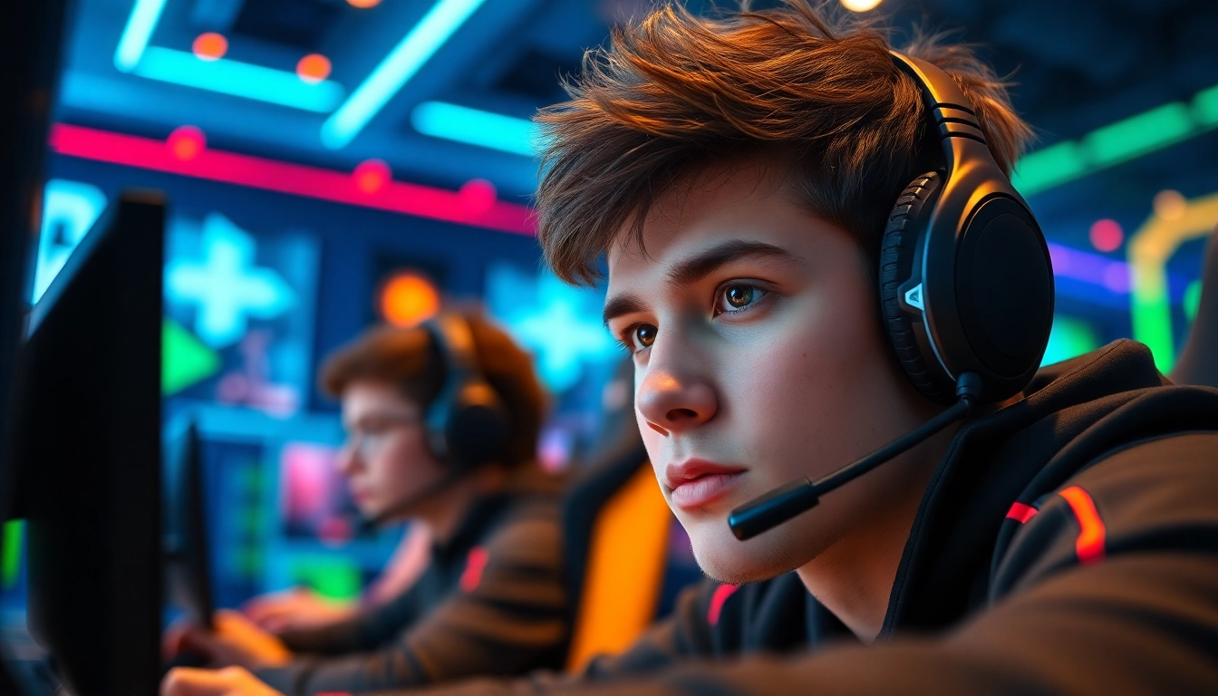 Gamer exploring the dynamic world of mild88 with excitement and focus.