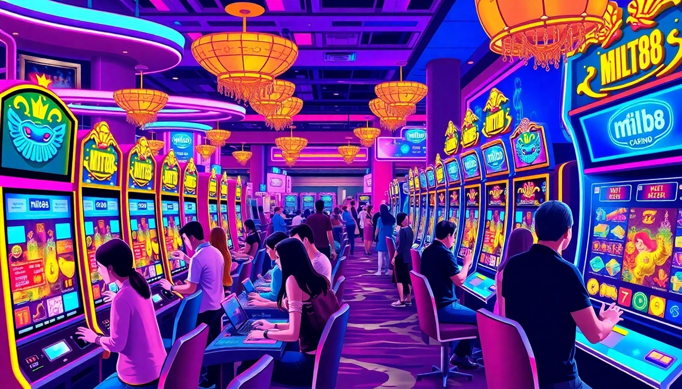 Menangkan pengalaman bermain di mild88 slot dengan suasana kasino yang meriah dan penuh warna.